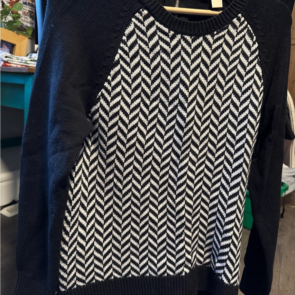 Black and White Chevron Sweater